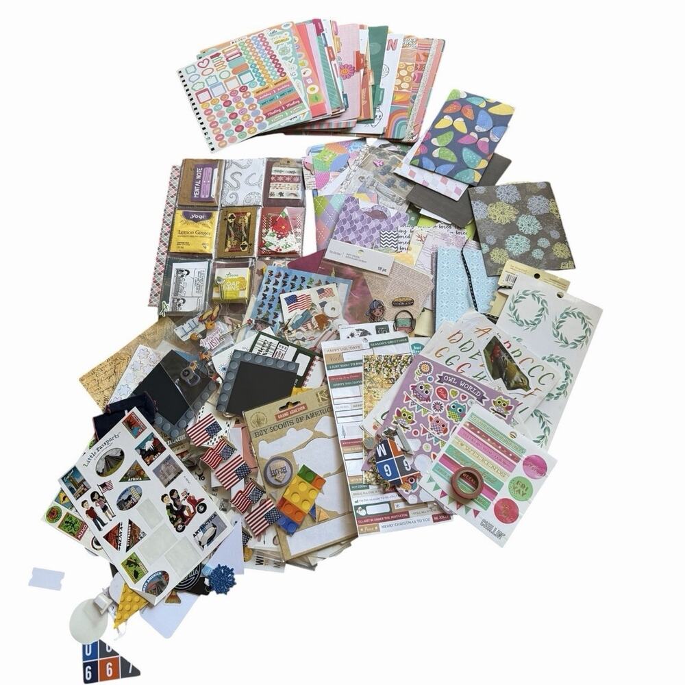 Mixed Scrapbook Sticker Ephemera Lot Junk Journal Planner Craft Paper Supplies - Picture 11 of 16